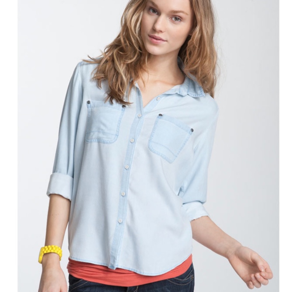 Nordstrom BP Light Chambray shirt💙